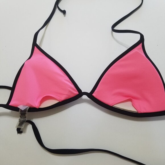 PINK Victoria's Secret Swim Triangle Padded Bikini Top Size M - Picture 4 of 6